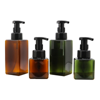 Bouteille distributrice carrée en mousse pour lavage des mains, 250 ml, 450 ml, 500 ml, en plastique PET, pour shampoing et gel douche, vente en gros sur mesure