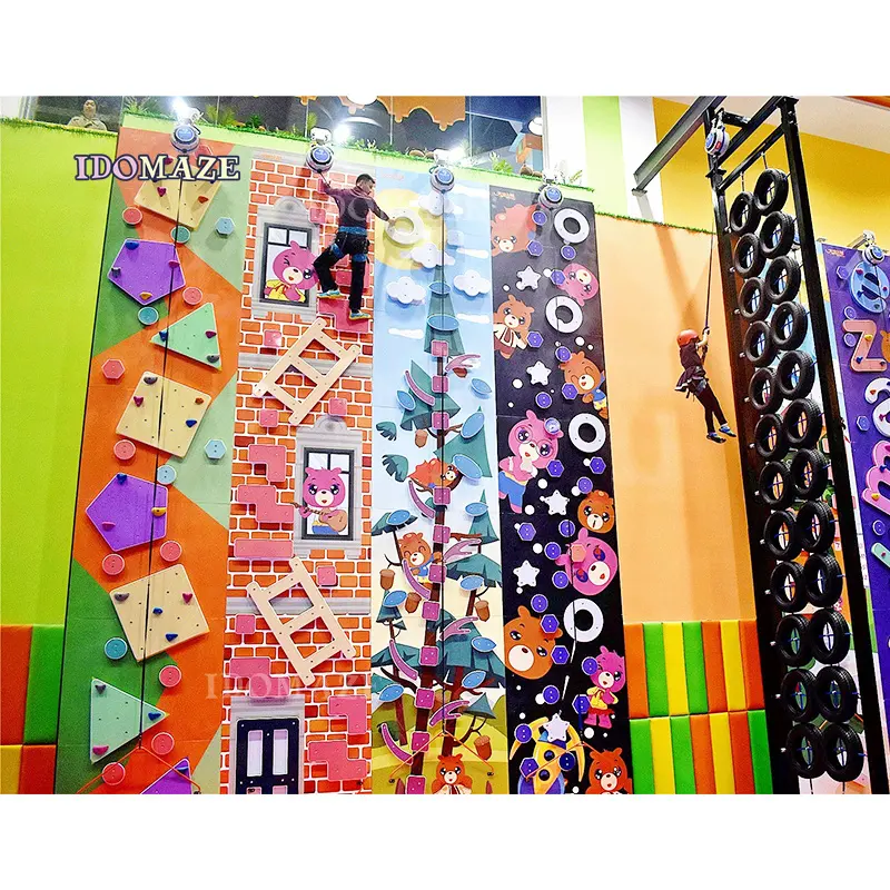 IDO MAZE aktueller Indoor Ninja-Spielplatz Zip Line Indoor Urban Air Adventure Parks
