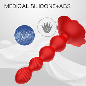 Rose Masturbateur Vibrant Sex Toy <span class=keywords><strong>Anal</strong></span> Perles <span class=keywords><strong>Anal</strong></span> Butt Plug Masseur De Prostate Vagin Mamelon Clitoris Stimulateur Vibrant <span class=keywords><strong>Anal</strong></span> - Product Image 4