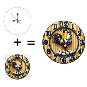 Round Wooden Wall <b>Clock</b> 25x25Cm Silent Non Ticking Creative Office Meeting Room Decor <b>Clock</b> - Product Image 1