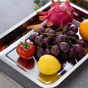 Trung Quốc Cung Cấp Lớn Kích Thước Lớn Hình Chữ Nhật Thép Không Gỉ Thực Phẩm Phục Vụ Khay Tấm - Product Image 6