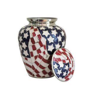 โกศบรรจุอัฐิผู้ใหญ่สีน้ำเงินทองเหลือง ดีไซน์คลาสสิก สวยงาม ทนทาน เหมาะสำหรับเก็บอัฐิมนุษย์ ใช้เป็นของที่ระลึกในงานศพ - Product Image 3