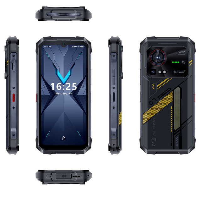 HOTWAV Hyper 7 5G LTE Rugged Phone 6.6" FHD+ 120Hz Display 10800mAh Battery 64MP Camera IP68 Waterproof Dustproof