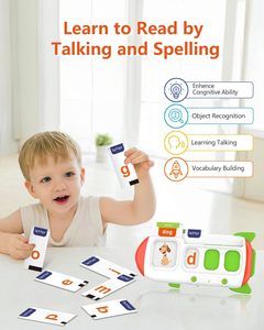 Máquina de tarjetas Flash parlantes de ortografía para niños pequeños terapia del habla autismo sensorial Montessori juguetes de aprendizaje para niños regalos ideales - Product Image 3