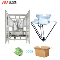 Machine d'emballage automatique de boîtes en carton et en plastique à bras robotique pour l'emballage de biscuits, de pain, de gâteaux, de gaufrettes, de barres chocolatées