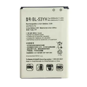 Pour LG G3 batterie BL-53YH Compatible modèle D850 D851 D852 D855 LS990 VS985 F400 téléphone 3000mAh