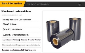 Nastro a Trasferimento Termico di Alta Qualità 110mm*300m, Compatibile Cera/Resina, Inchiostro Nero per Stampanti e <span class=keywords><strong>Fax</strong></span> - Prezzo di Fabbrica - Product Image 6