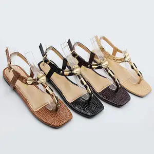 summer new fashion anti- slip casual flip flops luxury sandals for women and ladies flat manufacturers suppliers