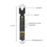 Mango de cerdo a prueba de agua para ganado, cerdo eléctrico, vaca, ganado, palo de accionamiento, Prod, impacto de ganado, impulsado por cerdo con luz Led
