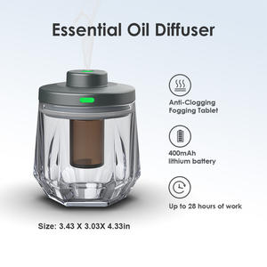 Diffuser minyak esensial portabel kustom baterai isi ulang <span class=keywords><strong>Atomizer</strong></span> pintar tanpa air Diffuser untuk ruang rumah - Product Image 2
