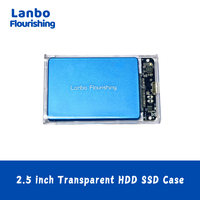 Boîtier de disque dur SSD transparent de 2,5 pouces SATA III vers USB 3.0, boîtier de disque dur externe mobile prenant en charge 6 To pour ordinateur portable PC