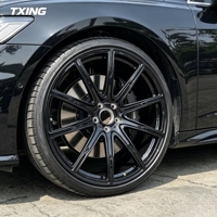 Nouvelles jantes de voiture en alliage d'aluminium 6061-T6 forgées sur mesure de 22 pouces, finition chrome noir brillant, ET 40 mm, ajustement universel