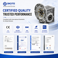 Moteur à engrenages OEM Bioté AC 1,1 kW 90S 4P avec réducteur à vis sans fin, vitesse de sortie de 14 à 186 tr/min pour machines de transformation alimentaire et de boissons