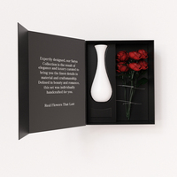 Boîte cadeau de fleurs de luxe personnalisée avec couvercle magnétique, emballage en carton rigide pour bouquets de roses et cadeaux floraux