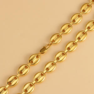 Collier en acier inoxydable Style Hip Hop, chaîne <span class=keywords><strong>de</strong></span> grains <span class=keywords><strong>de</strong></span> <span class=keywords><strong>café</strong></span>, Bracelets en or 18k, ensemble <span class=keywords><strong>de</strong></span> bijoux pour unisexe 2023 - Product Image 4