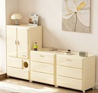Meuble de rangement vertical multi-tiroirs en plastique en stock pour chambre, salon, bureau – Unité de rangement au sol pour articles divers