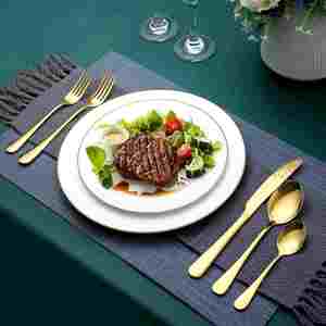 Juego de Cubiertos Minimalistas Ecológicos de Acero Inoxidable para Bodas y Fiestas, Cuchillo, Tenedor y Cuchara, Aptos para Lavavajillas - Product Image 4
