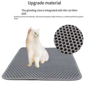 Wholesale Waterproof Pet Mats <b>Pads</b> Easy Clean Double Layer Litter Trapper for Protect Floor Carpet <b>Bed</b> Customization - Product Image 3