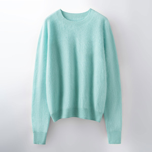 Nouveautés – Pull en <span class=keywords><strong>cachemire</strong></span> brossé de haute qualité, tricoté plat, séchage rapide, respirant, doux, en fil naturel, manches longues, coupe ample - Product Image 6
