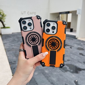 Stylish Funny Magnetic Gyroscope Stand Phone <strong>Case</strong> Anti Collision Protection Phone Cover For <strong>Iphone</strong> 17 16 Pro