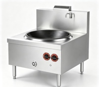 Cuisinière à gaz à brûleur unique, grande capacité, en acier inoxydable, pour cantine