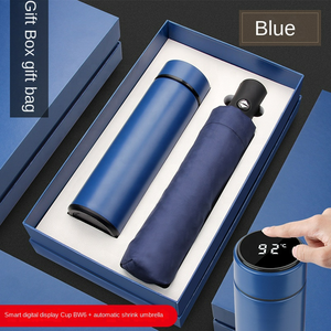 남성과 여성을위한 맞춤형 저렴한 2 in 1 UV 우산 진공 머그 물병 판촉 크리스마스 휴일 기업 선물 세트 - Product Image 4