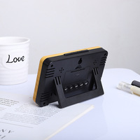 Horloge numérique électronique de bureau avec écran LCD, calendrier et fonction snooze pour salon et bureau