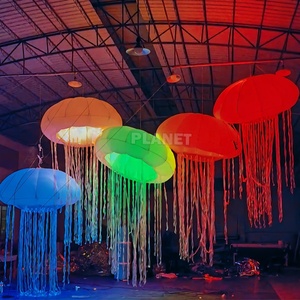 Vente flash <span class=keywords><strong>D</strong></span>écoration de plafond pour événement océanique Fête Éclairage LED <span class=keywords><strong>Ballon</strong></span> géant en forme de méduse gonflable - Product Image 3