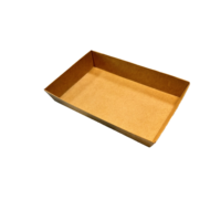 Boîte en papier kraft écologique pour animaux de compagnie couvercle recyclable UV avantage emballage de livraison de qualité alimentaire pour la stratification des aliments pour bébés Sushi Matt
