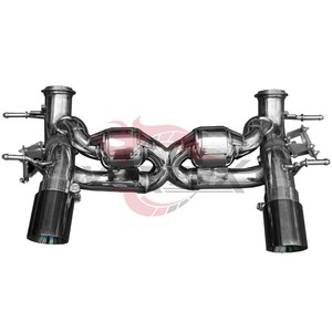 ท่อไอเสีย SS304 catback สำหรับ MC20มาเซราติ V6 3.0L Nettuno Twin Turbo X-PIPE ประสิทธิภาพของระบบการแข่งสีดำ - Product Image 3