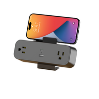 Station d'alimentation de bureau à charge rapide de haute qualité, 2 prises CA, chargeur USB, fixation de bureau, câble de 5 m, certifiée ETL pour ateliers