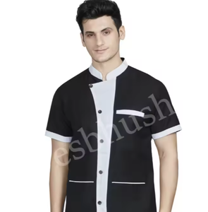 Chaqueta de Chef para Cocina, Uniforme para Personal de Limpieza de Hotel, Poliéster/Algodón, Manga Larga, Unisex, Delantal con Transferencia Térmica, ODM - Product Image 2