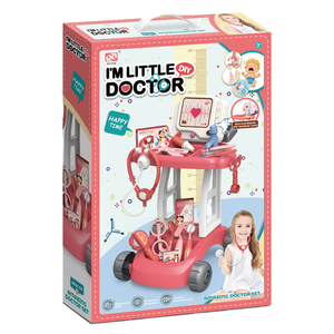 Table d'opération préscolaire en plastique la plus appréciée Chariot de traitement national Ensemble de jeu médical Jouets de médecin pour les jeunes patients - Product Image 2