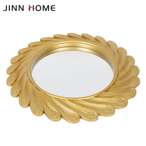 Jinnhome Vàng <span class=keywords><strong>Sunburst</strong></span> hoa trang trí mặc quần áo Gương nghệ thuật Deco phong cách tường treo phòng tắm gương làm bằng nhựa - Product Image 2