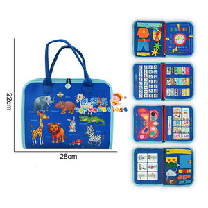 Libro di <span class=keywords><strong>Attività</strong></span> Montessori EPT con Corona di Tigre, Tavola Sensoriale in Feltro per Bambini, Pratica con Giacche con Zip o Camicie con Bottoni - Product Image 4