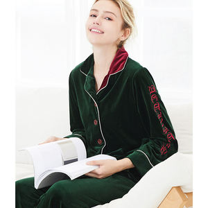 Pigiama all'ingrosso sopra le dimensioni <span class=keywords><strong>di</strong></span> <span class=keywords><strong>seta</strong></span> corallo inverno pigiama lunga donna <span class=keywords><strong>camicia</strong></span> <span class=keywords><strong>da</strong></span> <span class=keywords><strong>notte</strong></span> - Product Image 6