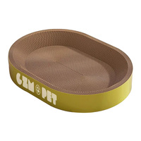 Griffoir et Lit pour Chat en Carton Extra Large, Style Classique Moderne, Durable et Sûr, Ne Se Déchire Pas, Ne Lâche Pas de Peluches, Utilisation Intérieure Toutes Saisons
