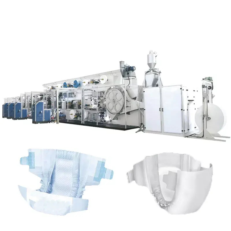 Automatic Second Hand Used Under pad Maker Sanitary Napkin Making Machine Adult Baby Diaper Production Line