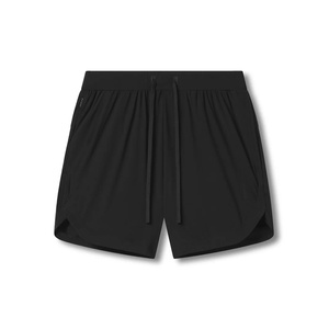 Mid Thigh Length Solid <b>Casual</b> Knit <b>Shorts</b> for <b>Men</b> with Slightly Curved Hem and Bias Cut Side Panels for Flattering Drape - Product Image 2