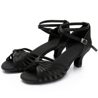 Chaussures de danse latine à talons hauts pour femmes adultes, chaussures de danse souples en satin pour dames, chaussures de danse de salon, chaussures d'acrobatie latine