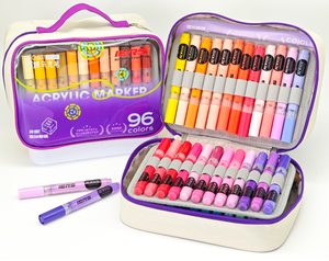 ชุดปากกาเมจิกแบบลบได้ สำหรับงานศิลปะ ผลิตจากพลาสติกเกรดทางการแพทย์ แห้งเร็ว พร้อมกล่องพลาสติก  สามารถสั่งทำโลโก้ได้ - Product Image 3