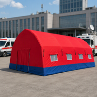 Abri d'urgence gonflable imperméable et portable pour 6 à 8 personnes, à déploiement rapide, pour les situations de catastrophe