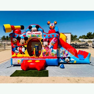 <span class=keywords><strong>Mickey</strong></span> Minnie <span class=keywords><strong>Inflatable</strong></span> Bouncer nhà trả lại Combo thương mại lâu đài bouncy với trượt nhảy lâu đài cho trẻ em - Product Image 1