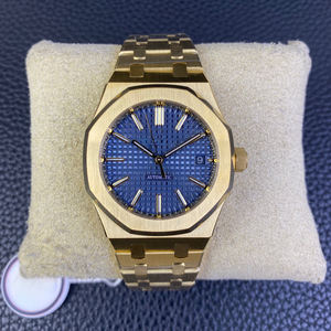 <span class=keywords><strong>Orologio</strong></span> da Uomo <span class=keywords><strong>Automatico</strong></span> Meccanico di Lusso con Quadrante Blu e Cinturino in Acciaio, Modello 15400, Stile Business Casual - Product Image 1