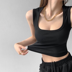 Pure and Simple Casual Silky 100%Cotton Eco-Friendly Breathable Off-Shoulder Tie-Front <b>Bra</b> Top Slim Fit Quick Dry Ladies T-Shirt - Product Image 3