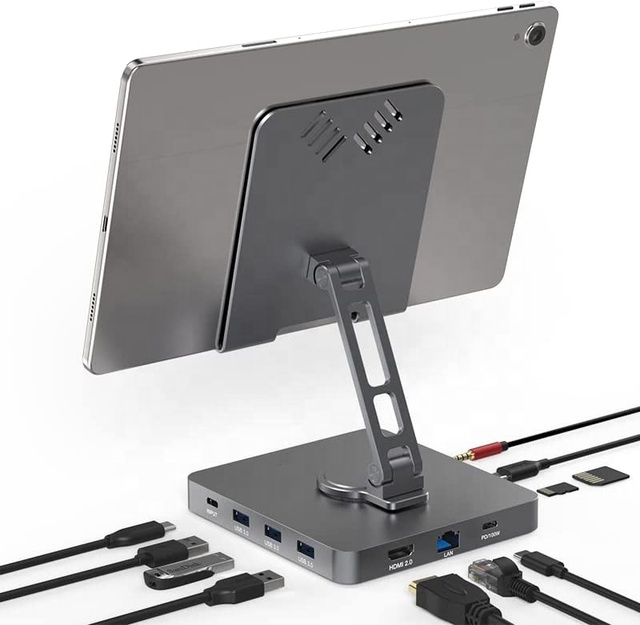 11-in-1 Foldable Multiport USB-C Docking Station Steam Deck Compatible With 4K USB 3.0 and 100W PD Charging for PC Use