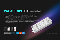 Contrôleur LED WIFI SPI WT SC compatible avec WS2811 WS2812B pour bande de pixels adressable intelligente et contrôle d'éclairage couleur
