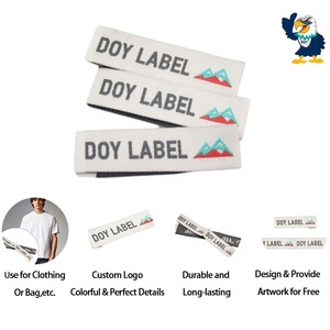 Étiquettes de tissage écologiques Vente en gros Personnalisez votre propre logo Couverture de <span class=keywords><strong>livre</strong></span> Pliez les étiquettes tissées à la machine pour chapeaux - Product Image 3