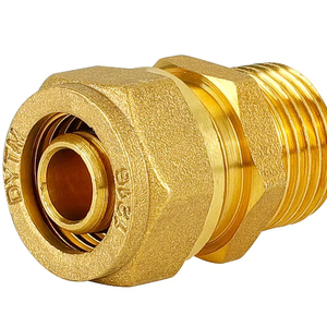 Chất Lượng Cao Brass Gas Đẩy Xoay Nửa Công Đoàn Ống Phù Hợp 10Mm Nam Bsp Chủ Đề Giả Mạo Chất Lỏng Dầu Nước Phụ Kiện Đường Ống - Product Image 1