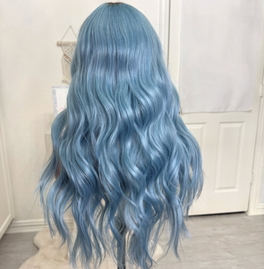 ผมเวียดนามแท้แบบเรมี่  ความหนาแน่น 150%  แบบลอนยาว  โปร่งใส สีฟ้าอ่อน  จัดเรียงเกล็ดผม  แบบดับเบิ้ลดรอน  สีดำ  ขายส่ง - Product Image 3